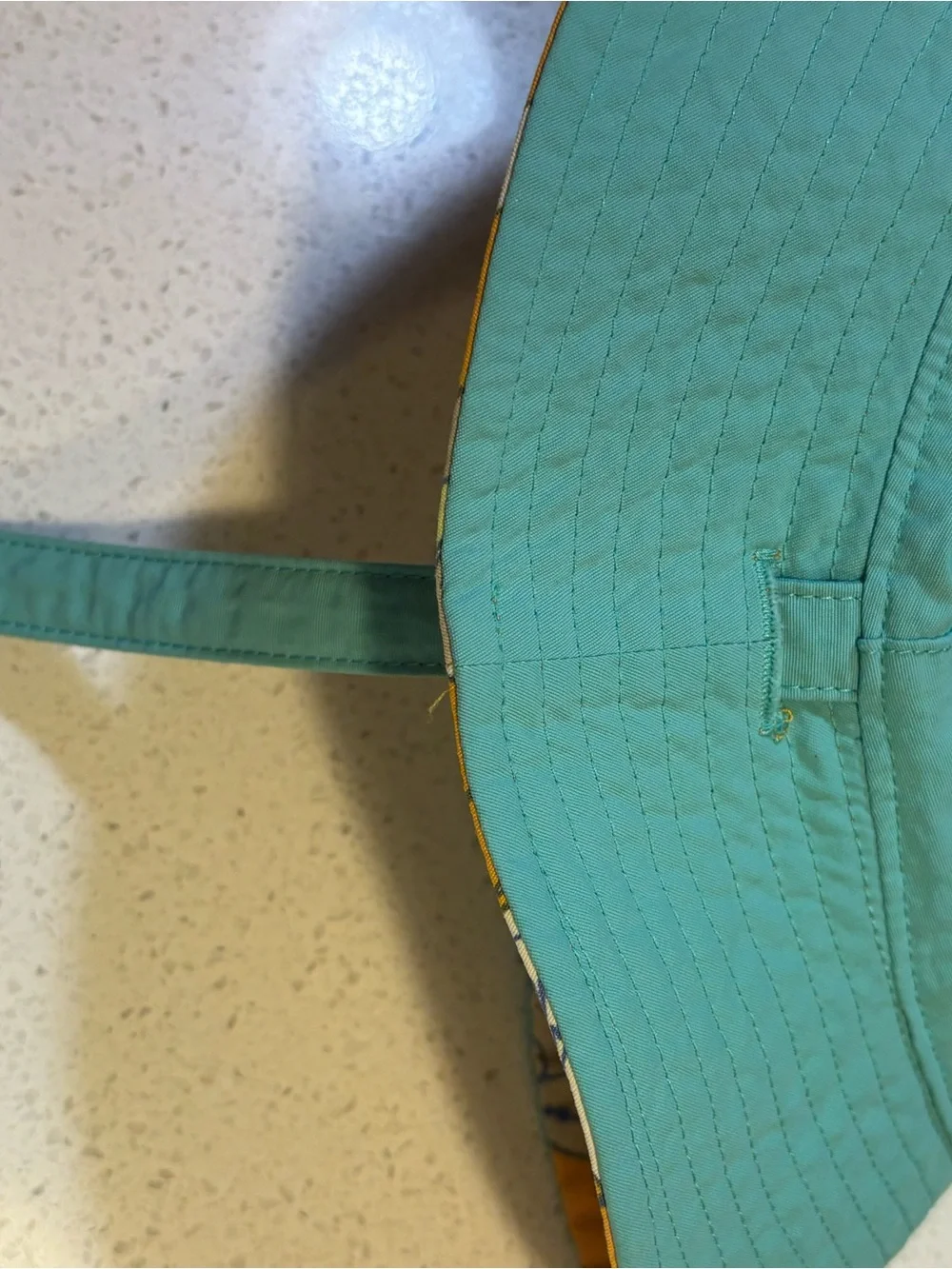 Patagonia Reversible Kids Sun Bucket Hat in Yellow with Teal Lining